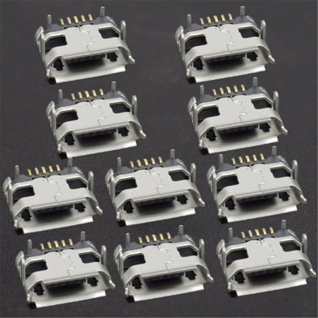 2000PCS MICRO-USB TYPE B Female 5Pin Socket 4 Legs SMT SMD Soldering