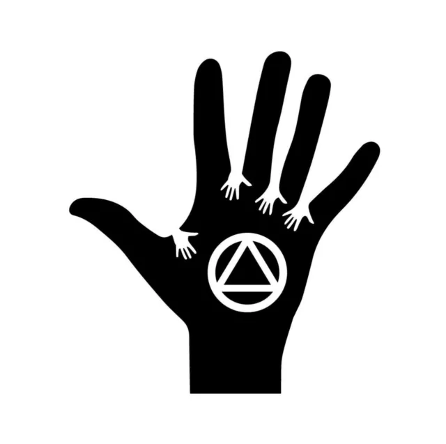 The Hand Of AA Alcoholics Anonymous Vinyl Car Window Decal Sticker USA Seller