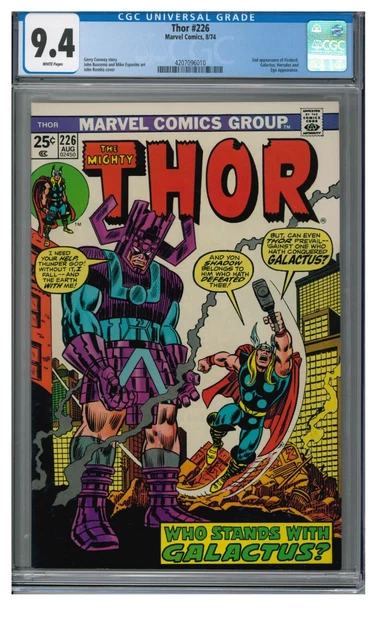 Thor #226 (1974) 2nd Firelord/Great Galactus Cover CGC 9.4 White Pages F357