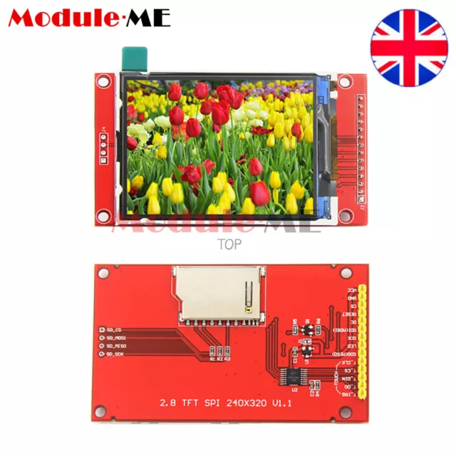 2.8" inch SPI TFT LCD 240x320 Serial Port Module PCB ILI9341 With Touch Panel UK