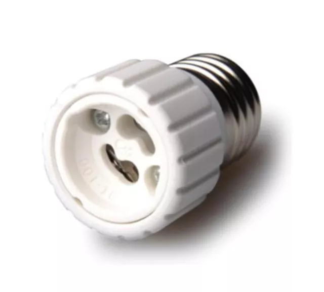 E27 auf GU10 Adapter Konverter, passt LED/Halogen/CFL Glühbirnen