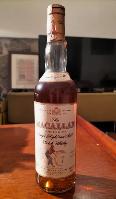 Bottiglia Whisky Macallan 7 Years 70cl 40% Amedeo Giovinetti Vintage