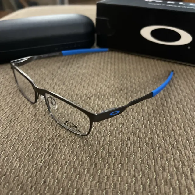 Oakley Eyeglasses Steel Plate XS Satin Brushed Chrome New W Box