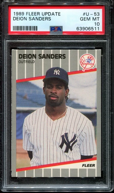 1989 Fleer Update #U-53 Deion Sanders Rc Yankees Psa 10 A5181-511