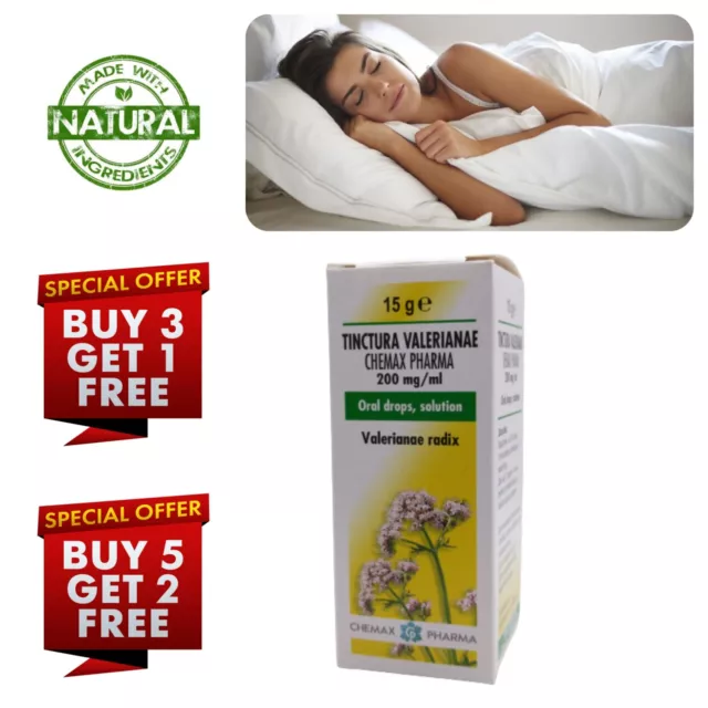 Natural Sleep Aid Valerian Tincture Drops For Stress Anxiety Insomnia Depression
