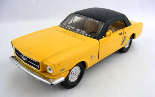 Superior Sunny Side Ford Mustang  Die Cast Car Model No. SS5719 Yellow Black 2