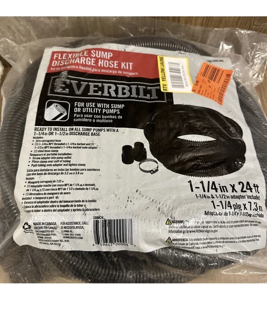 Everbilt Sump Pump Discharge Hose Kit 1-1/4 in. x 24 ft.