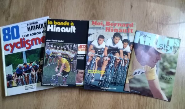 4 Livres Cyclisme Bernard Hinault Tour De France Bon Etat