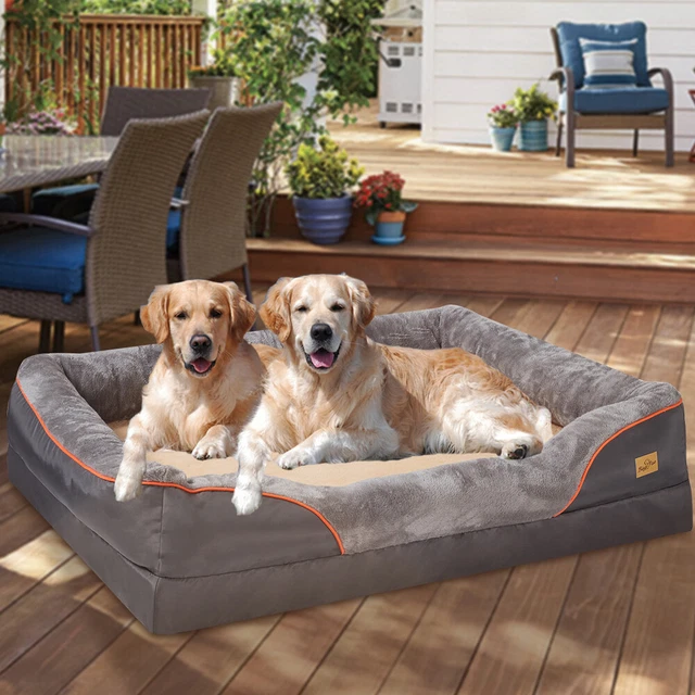 Washable Thicken Dog Bed Extra Large Pet Bed with Bolster Comfort Pet Basket XXL