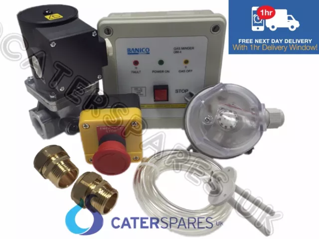 COMMERCIAL GAS KITCHEN INTERLOCK SYSTEM DEAL KIT AND 2" GAS SOLENOID VALVE 54mm
