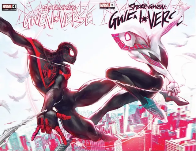 🔥🕷 SPIDER-GWEN GWENVERSE 4-5 IVAN TAO Trade Dress Variant Set MILES MORALES