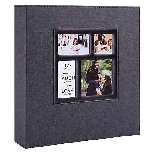 Photo Album 4x6 600 Pockets Photos Linen Cover, Extra Large Capacity F...