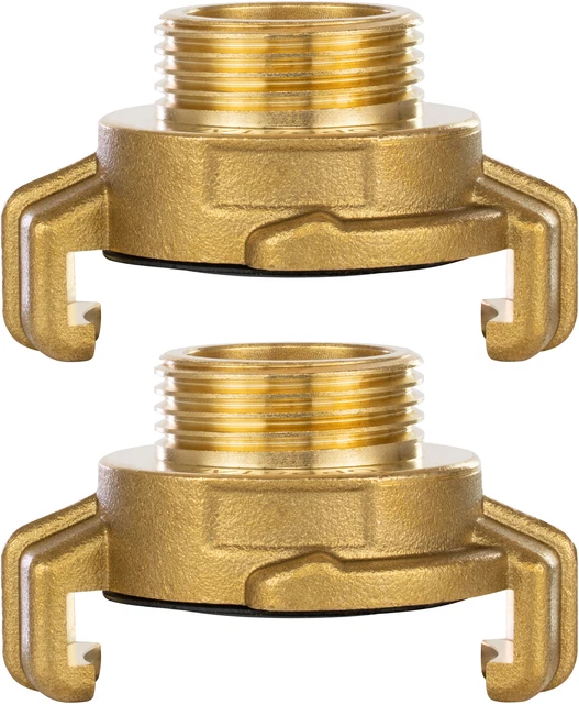 Poppstar 2x Raccord Rapide en Laiton 3/4" Filetage Mâle Raccord à griffes Geka