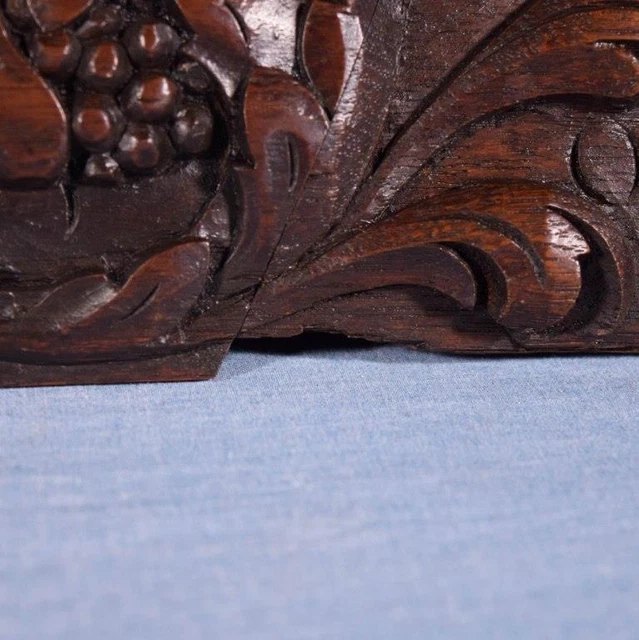 *French Antique Highly Carved Architectural Trim Panels in Solid Oak Salvage 8