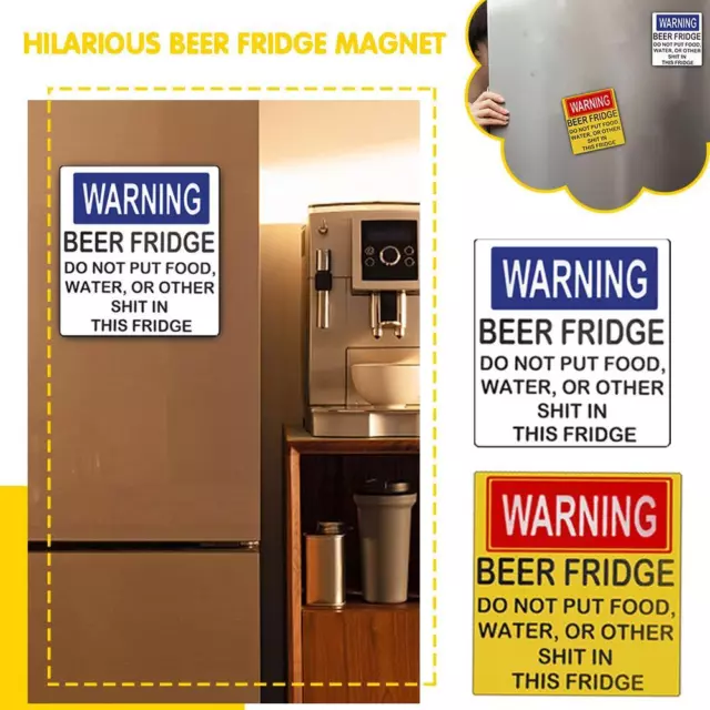 2024 ~ Magnet Bier Kühlschrank Warnschild Kühlschrank Kühlschrank UK