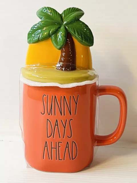 Rae Dunn Artisan Collection By Magenta Sunny Days Ahead Figural Mug Orange New