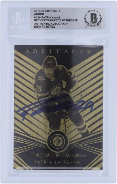 Autographed Patrik Laine Winnipeg Jets Hockey Slabbed Card