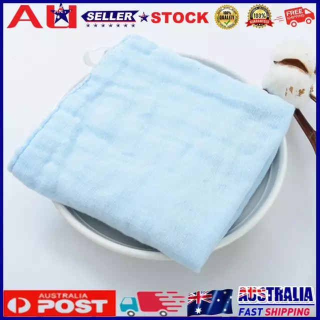Handkerchief Baby Infant Kids Soft Cotton Towel Reusable Bib (Blue)