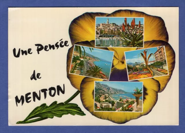 Hj * CPA / Carte Postale : Souvenir de Menton   1977