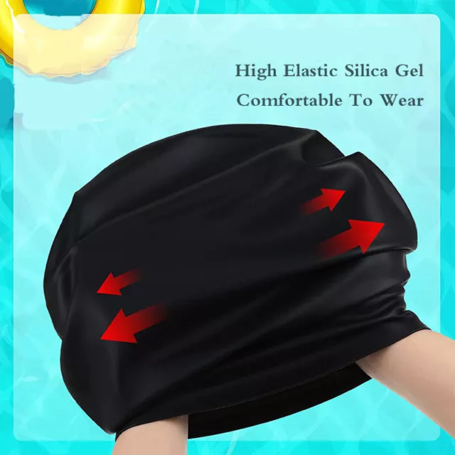 Extra Large Swim Cap for Dreadlocks Protect Ears Long Hair Silicone Diving Hats