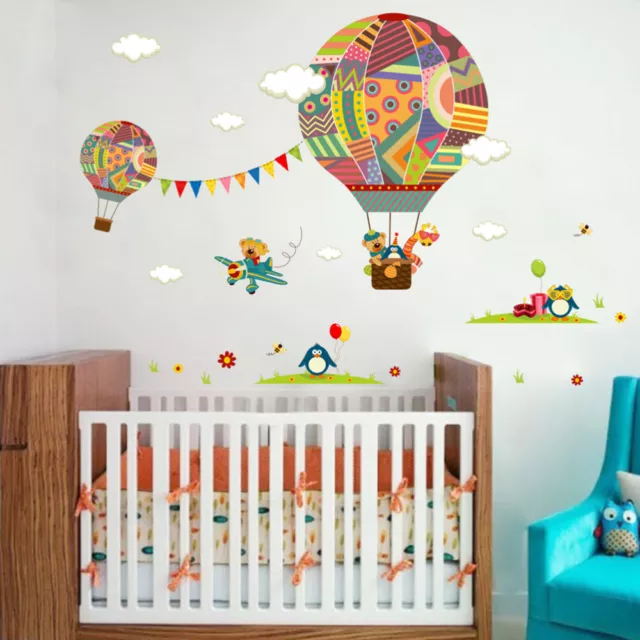 Heißluftballon Wandsticker Kinderzimmer Wandtattoos DIY Cartoon