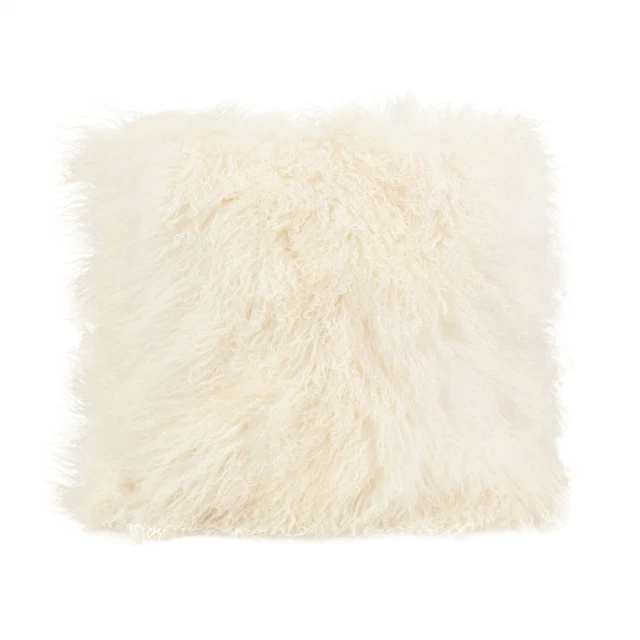 Moe's Home Collection's Lamb Fur Pillow Largecream