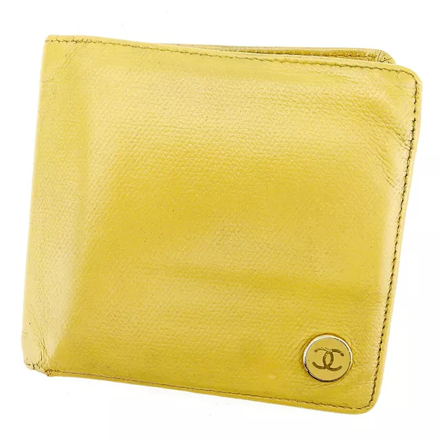 Chanel Wallet Purse Folding wallet COCO Black Woman Authentic Used Y791