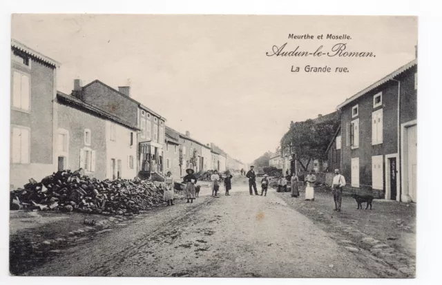 AUDUN LE ROMAN Meurthe et moselle CPA 54 la grande rue animée