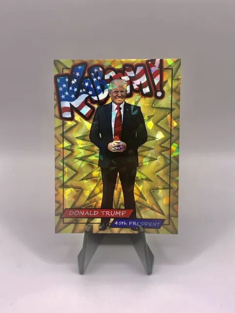 CUSTOM Donald Trump Gold Cracked Ice Kaboom 🔥🐐 USA Edition Card Art