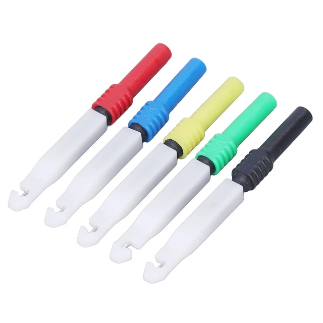 5PCS/Set 0.7mm Mini Test Pins Multimeter Probes Wire Piercing Needles W/ Sheath