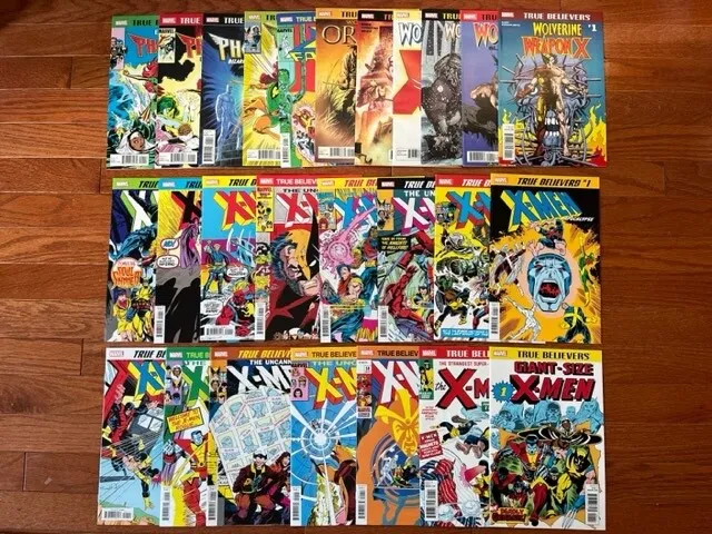 Uncanny X-Men Wolverine Phoenix True Believers Marvel Comic Lot of 26 Reprint