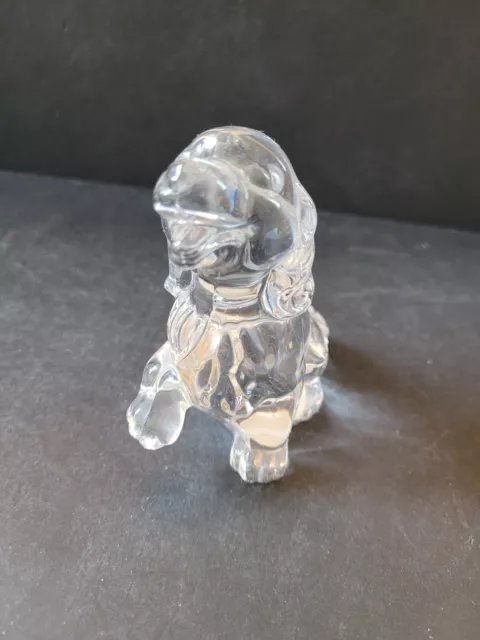 Princess House Pets DOG Figurine 24% Lead Crystal Glass Vintage Made in Germany