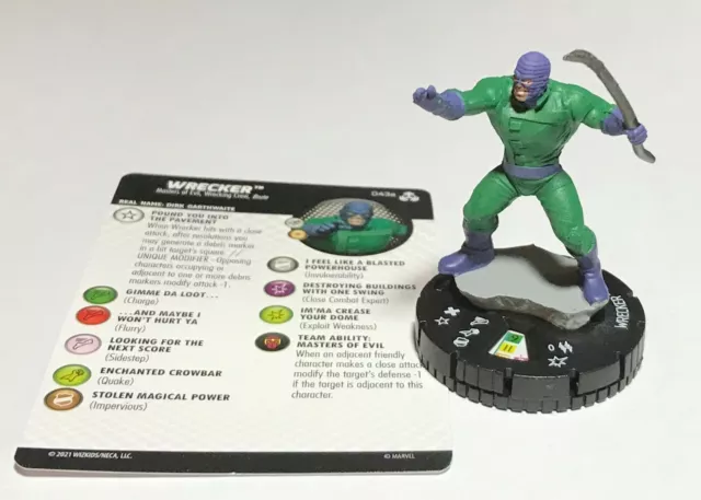 WRECKER 043A War of the Realms Marvel HeroClix Rare