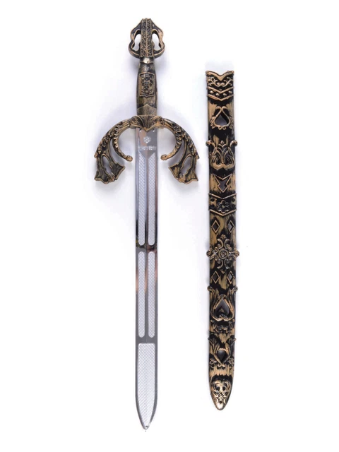 Battaglia Spada & Guaina Medievale King Romano Cavaliere Accessori Costume