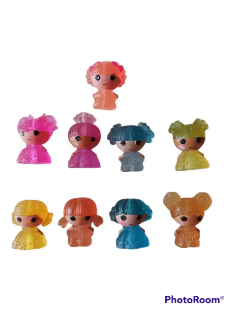 Lot (9) Of Lalaloopsy Mini Crystal Jelly Dolls