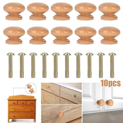 Ash 1 Set Nordique Bois Solide Rond Poignée Porte Wardrobe Bouton Tiroir de Placard 