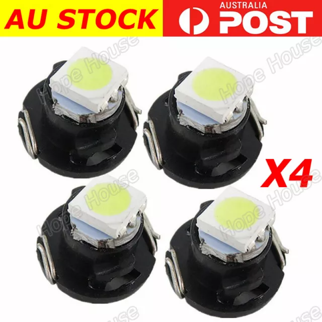 4X White T4 Neo Wedge LED Twist Lock LCD Dash Light Bulb VT VX VU WH