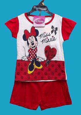 BNWT GIRL'S,BOY DISNEY MINNIE SHORT SET TV CHARACTER Ages, 4, 6, 8, 10, 12 Years