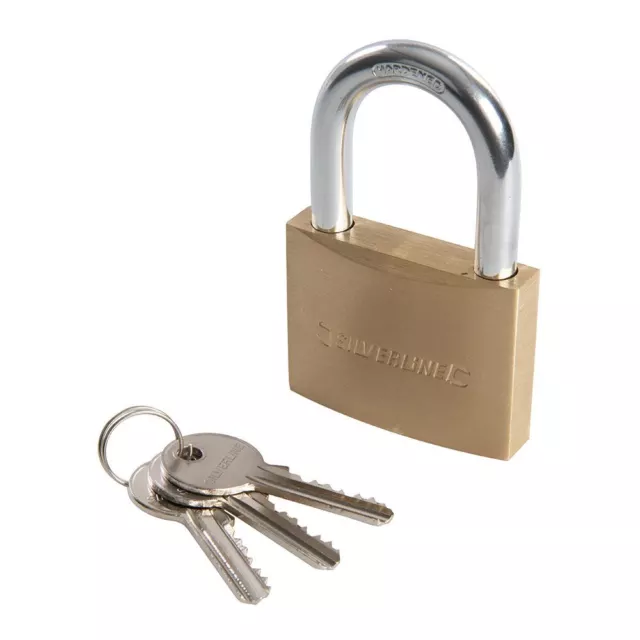 Silverline - Brass Padlock - 60mm