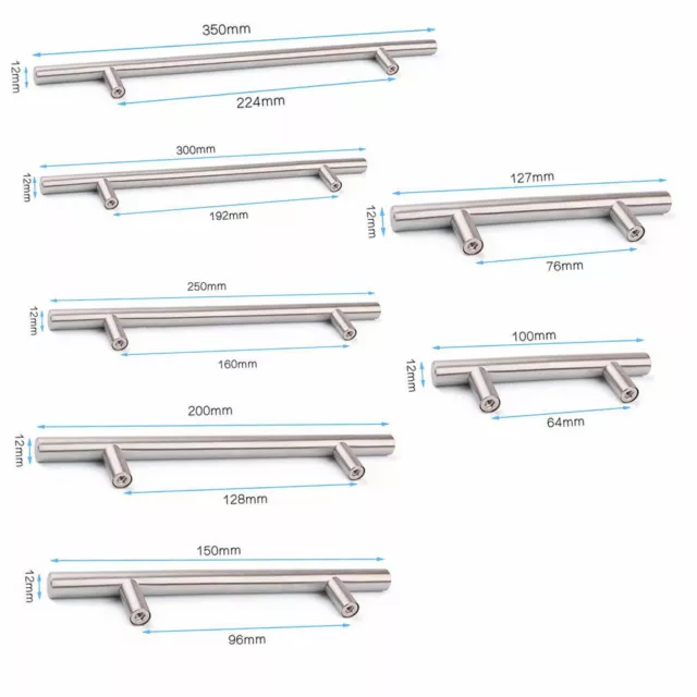 T Bar Handles Kitchen Cabinet Cupboard Drawer Wardrobe Door Handle Cottage Pull 2