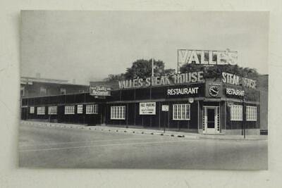 Vintage Photo Postcard Restaurant Advertising VALLE'S Steak House Portland Maine