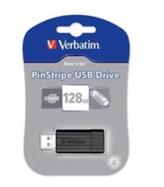 pendrive 128gb 2.0 PEN DRIVE RETRAIBILE VERBATIM 49071 STORE N GO pinstripe