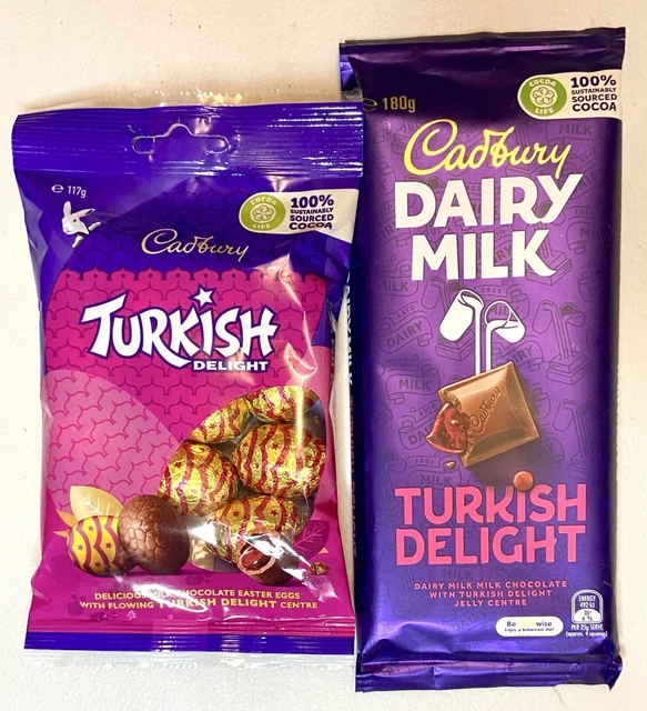 *NEW* CADBURY TURKISH Delight EASTER Eggs & Chocolate Bar AUSTRALIA IMPORT RARE £16.95 PicClick UK