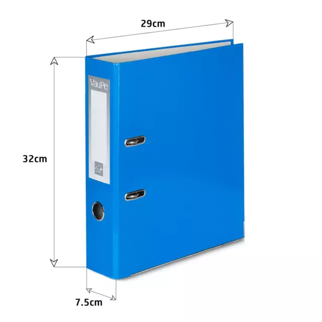 A4 Large Metal Lever Arch Files Folders 75mm Ring Binder Document Paper Storage 2