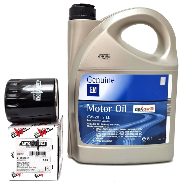 Original Opel GM Ölservice Servicepaket Ölfilter 5 Liter Öl Dexos 2