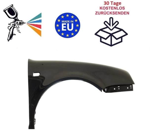 KOTFLÜGEL FÜR VW GOLF IV 4 LC9Z rechts BLACK MAGIC 9706 Vorderseite lackiert ne EUR 110,00