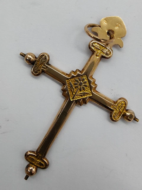 Ancien Pendentif Métal Argenté Région Créateur Blason Bretagne bretonne Coiffe