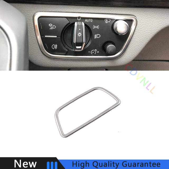 Fit For Audi Q5 2018-2021 Silver Titanium Car Function Control Button Frame Trim