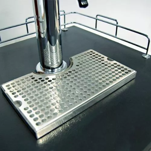 Stainless Steel Drip Tray with Cutout for Tower - Large 12" x 7" Beer Drip 2