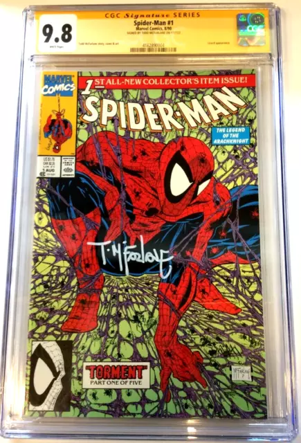 Spiderman 1, CGC 9.8 Todd McFarlane AUTOGRAPHED, white pages, mint case!!!